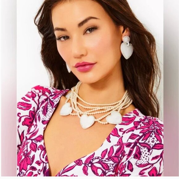 NWT Lilly x Lele Heart Strand Necklace - Picture 2 of 12